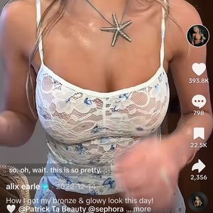 DONT BUY FRANKIES BIKINI TOP WHITE AND BLUE